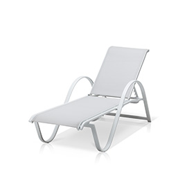 Chaise Tex White / Cloud Gray Sling
